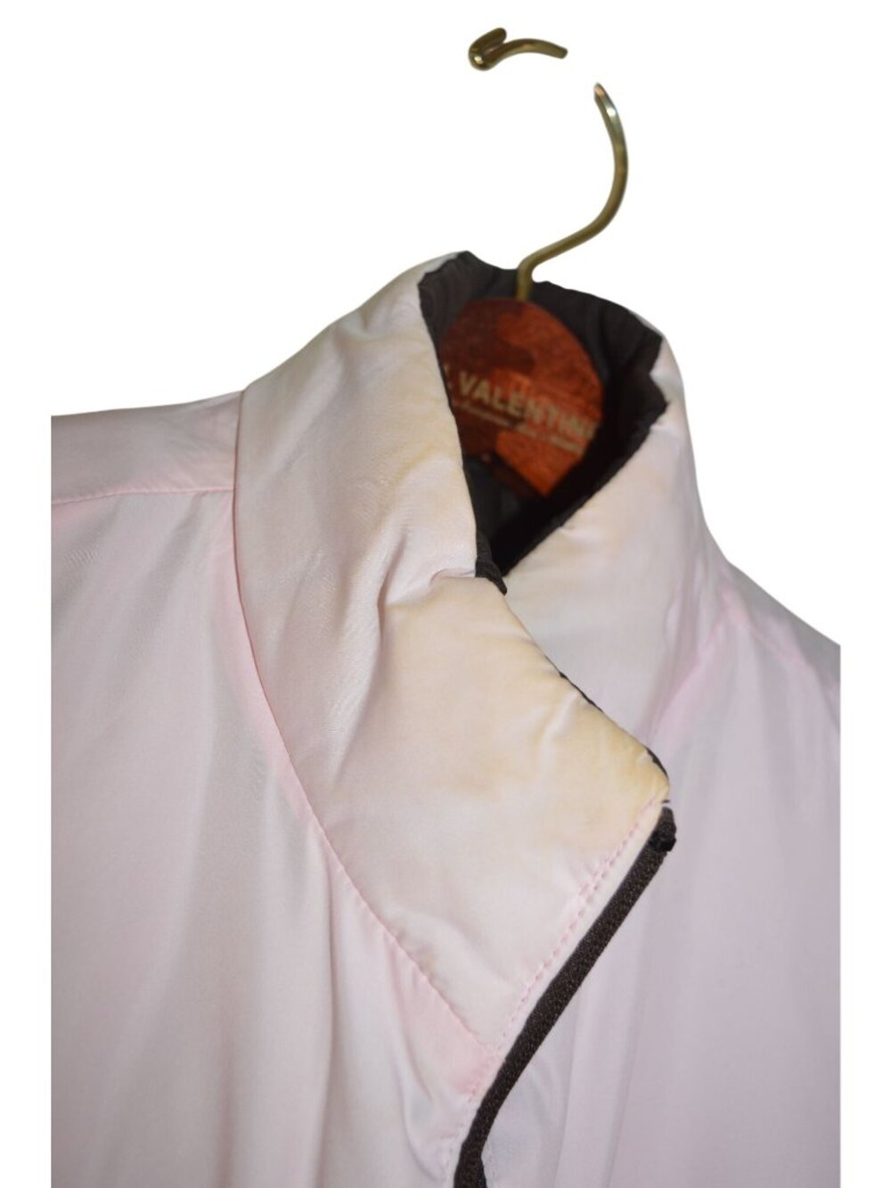 Merona Reversible Puffer Vest Brown Light Pink Women's Size Small Casual Fall - Picture 9 of 9